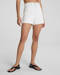 SPANXsupersmooth® Stretch Twill Short with Patch Pockets, 5" | Ivory