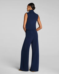 SPANX AirEssentials® Shawl Collar Half Zip Jumpsuit | Timeless Navy