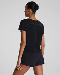 SPANX® BoostUp Crewneck Tee with StayCool Tech | Very Black