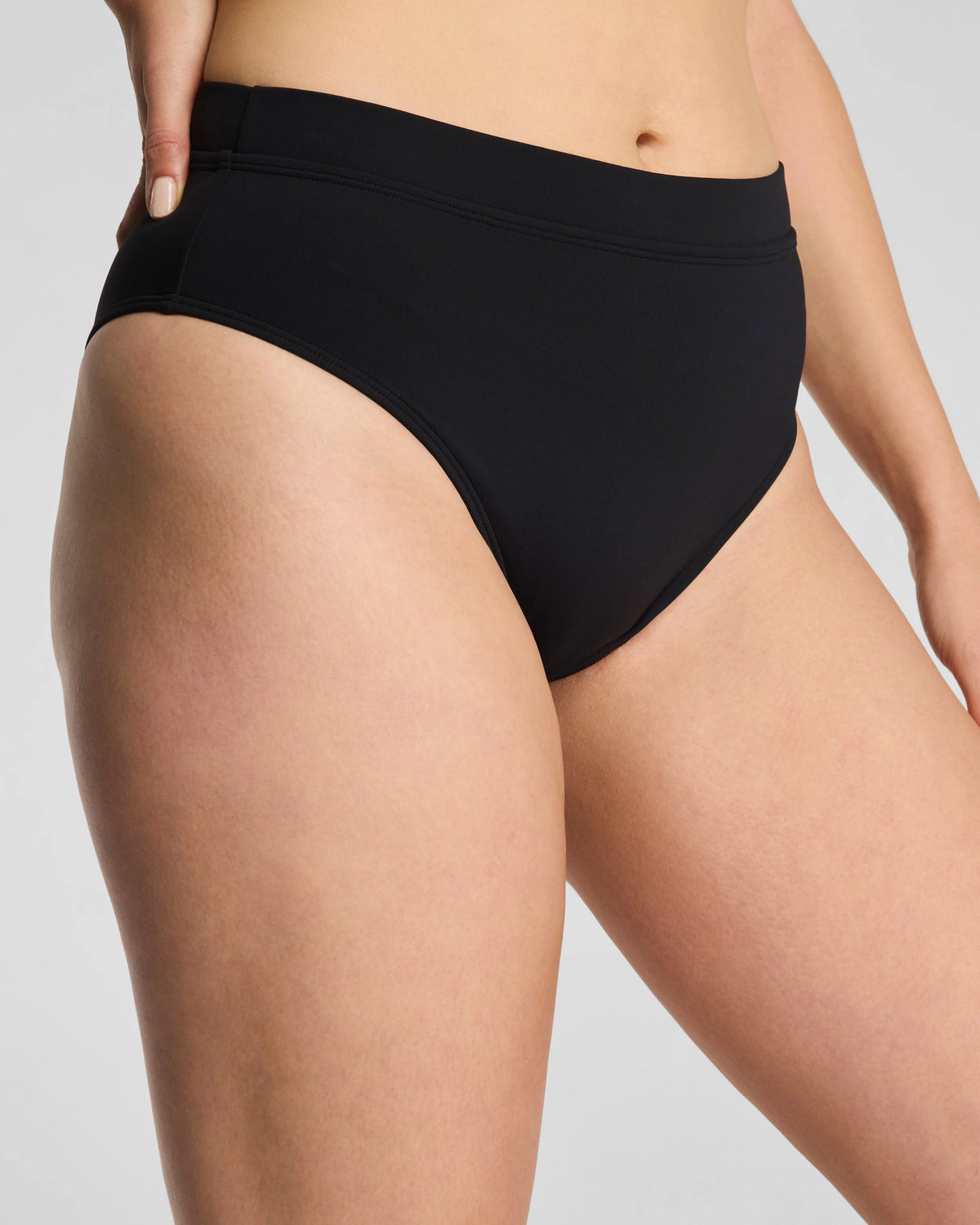 SPANXshape® Swim Hi-Rise Cheeky Bikini Bottom | Very Black