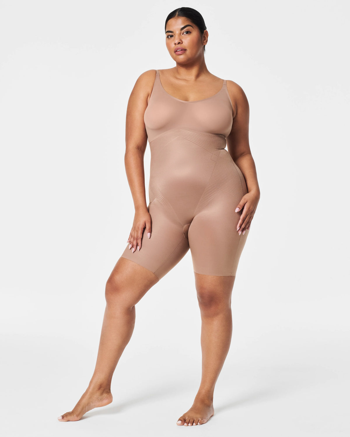 SPANXshape® Invisible Mid-Thigh Bodysuit | Cafe Au Lait
