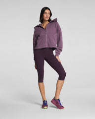 SPANX® BoostUp Cotton Fleece Full Zip Hoodie | Prune