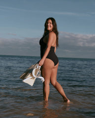 SPANXsculpt® Swim Halter One Piece | Very Black