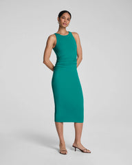 SPANXsmooth® Jersey High Neck Ruched Midi Dress