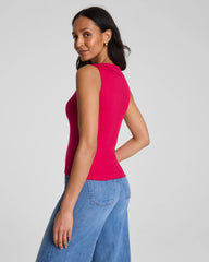 SPANXsmooth® Jersey High Neck Tank | Fuchsia