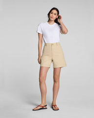 SPANX® Lightweight Cotton Crewneck Short Sleeve Bodysuit | Classic White