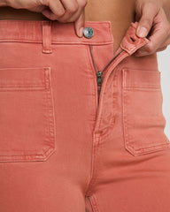 SPANXshape® Authentic 360 Easy Flare Jeans with Patch Pockets | Clay