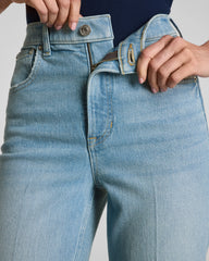 SPANXshape® Authentic 360 Raw Hem Kick Flare Jeans | Seaside Blue