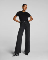 SPANX® Lightweight Cotton Crewneck Short Sleeve Bodysuit | Classic Black