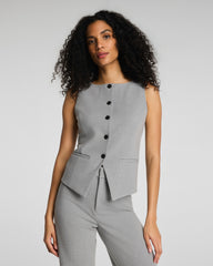 SPANX® WellSuited Tailored Button-Down Vest | Heather Grey