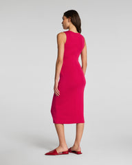 SPANX AirEssentials® Draped Tank Midi Dress | Fuchsia