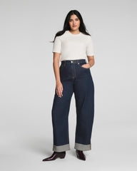 SPANXshape® Authentic 360 Cuffed Horseshoe Jeans | Marina