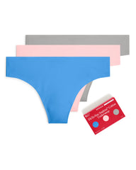 SPANXsmooth® Fit-To-You Supima® Cotton Thong 3-Pack Box | Aster/Rosebud/Basalt