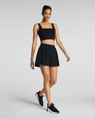 SPANXshape® BoostUp Pleated Skort, 14" | Very Black
