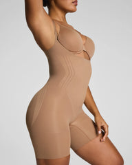 SPANXsculpt® GoFigure Open-Bust Mid-Thigh Bodysuit | Cinnamon