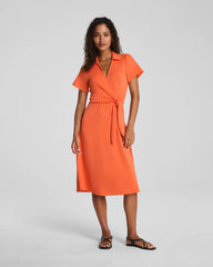 SPANX AirEssentials® Collared Tie-Waist Midi Dress