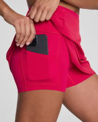 SPANXshape® BoostUp Pleated Skort, 14" | Fuchsia