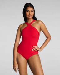 SPANXsculpt® Swim High-Neck One Piece | SPANX® Red