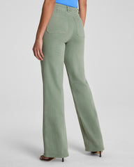 SPANXshape® Authentic 360 Easy Flare Jeans with Patch Pockets | Sage Brush