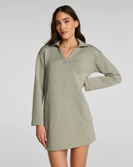 SPANX AirEssentials® Polo Long Sleeve Dress | Sage Brush Heather