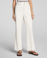 SPANXsupersmooth® Stretch Twill Cropped Easy Flare Pant | Ivory