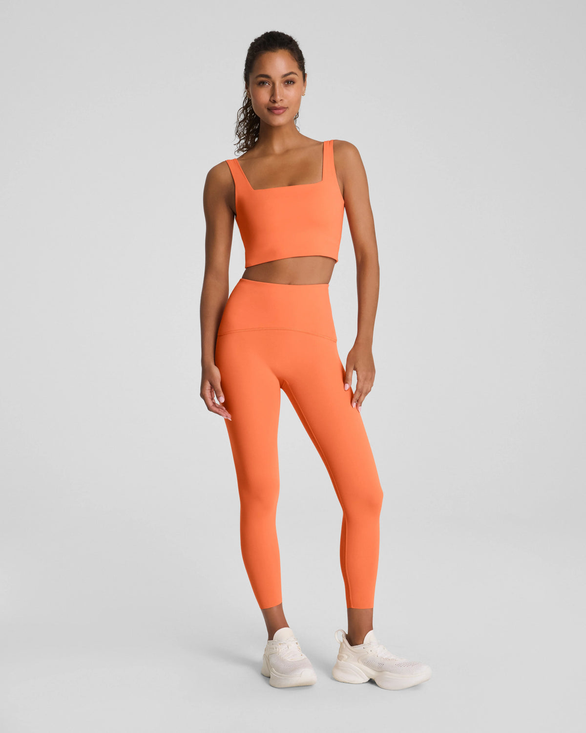 SPANX® BoostUp Cropped Square Neck Shelf Tank | Persimmon