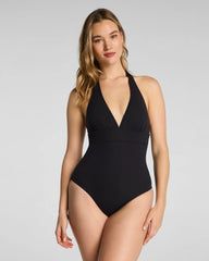 SPANXsculpt® Swim Halter One Piece | Very Black